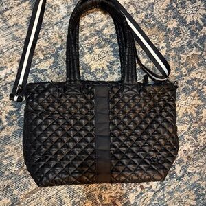 Oliver Thomas Black Quilted Tote Bag
